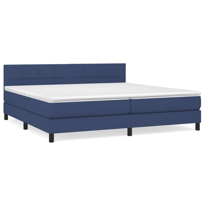 Giroletto a Molle con Materasso Blu 200x200 cm in Tessuto | homemem39