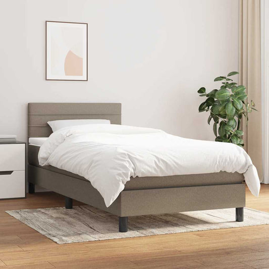 Giroletto a Molle con Materasso Tortora 90x190 cm in Tessuto | homemem39