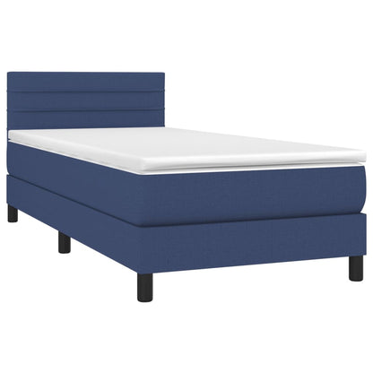 Giroletto a Molle con Materasso Blu 90x200 cm inTessuto | homemem39