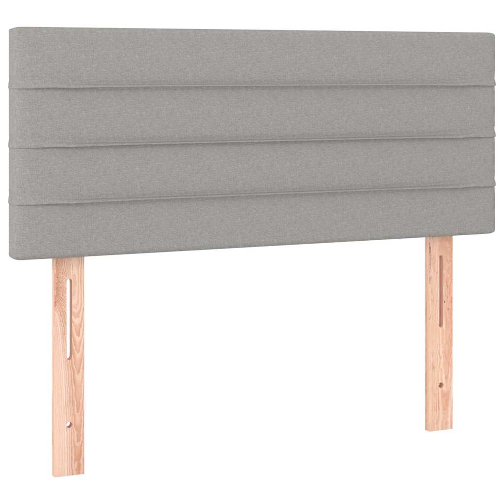 Giroletto a Molle con Materasso Grigio Chiaro100x200 cm Tessuto | homemem39