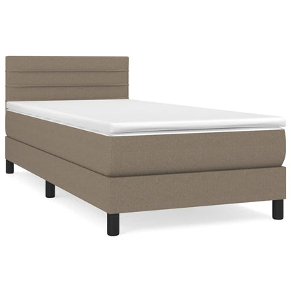 Giroletto a Molle con Materasso Tortora 100x200 cm in Tessuto | homemem39