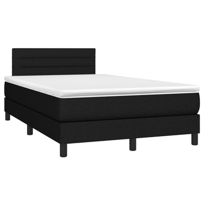 Giroletto a Molle con Materasso Nero 120x200 cm in Tessuto | homemem39