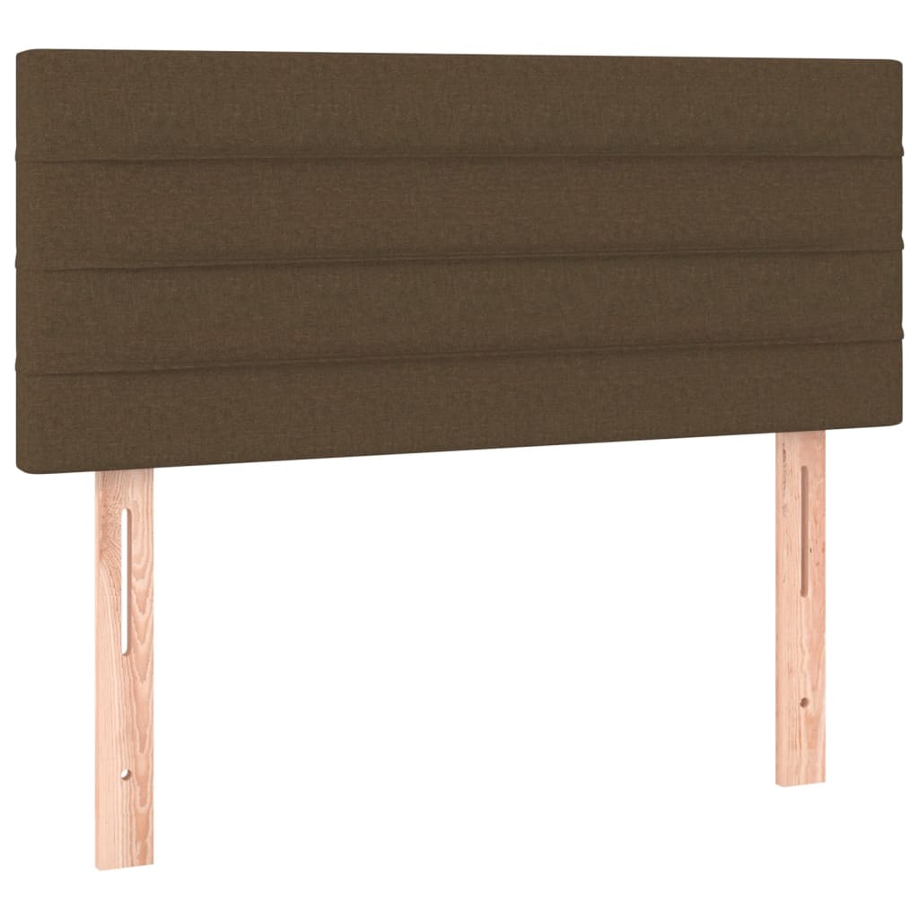 Giroletto a Molle con Materasso Marrone Scuro 120x200cm Tessuto | homemem39