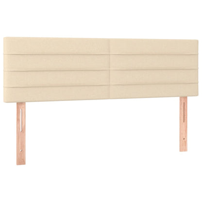 Giroletto a Molle con Materasso Crema 140x19 cm in Tessuto | homemem39
