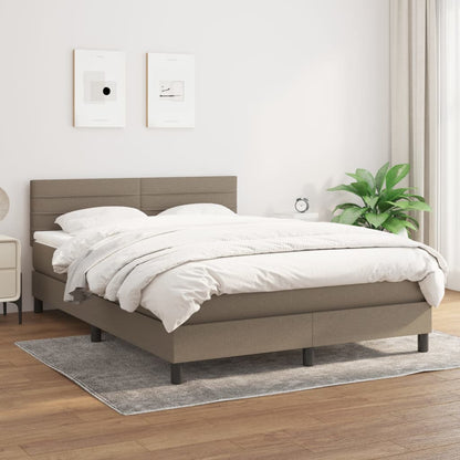 Giroletto a Molle con Materasso Tortora 140x200 cm in Tessuto | homemem39