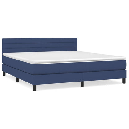 Giroletto a Molle con Materasso Blu 160x200 cm in Tessuto | homemem39