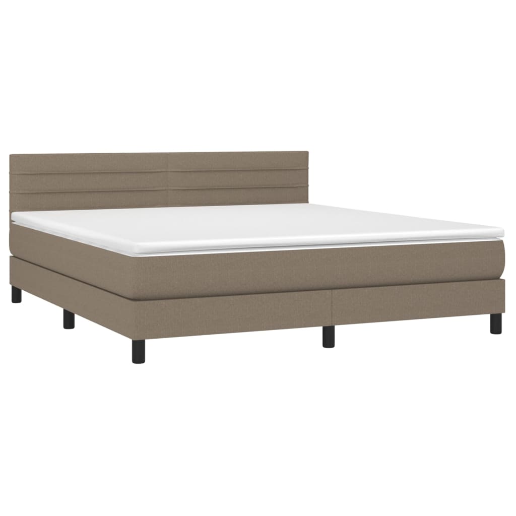 Giroletto a Molle con Materasso Tortora 180x200 cm in Tessuto | homemem39