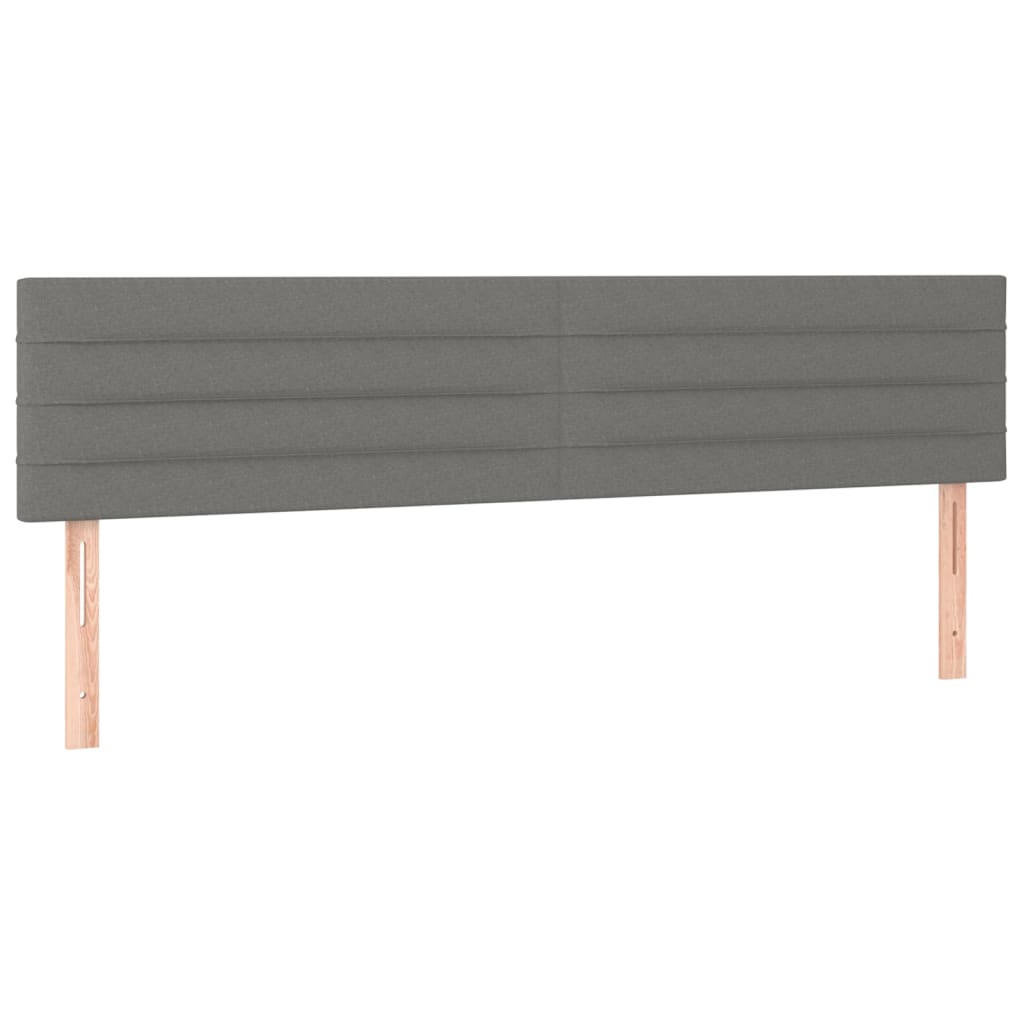 Giroletto a Molle con Materasso Grigio Scuro 200x200 cm Tessuto | homemem39