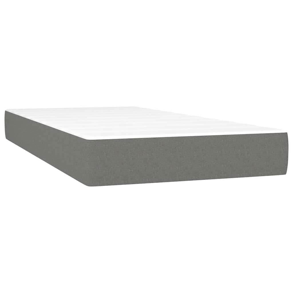 Giroletto a Molle con Materasso Grigio Scuro 80x200 cm Tessuto | homemem39