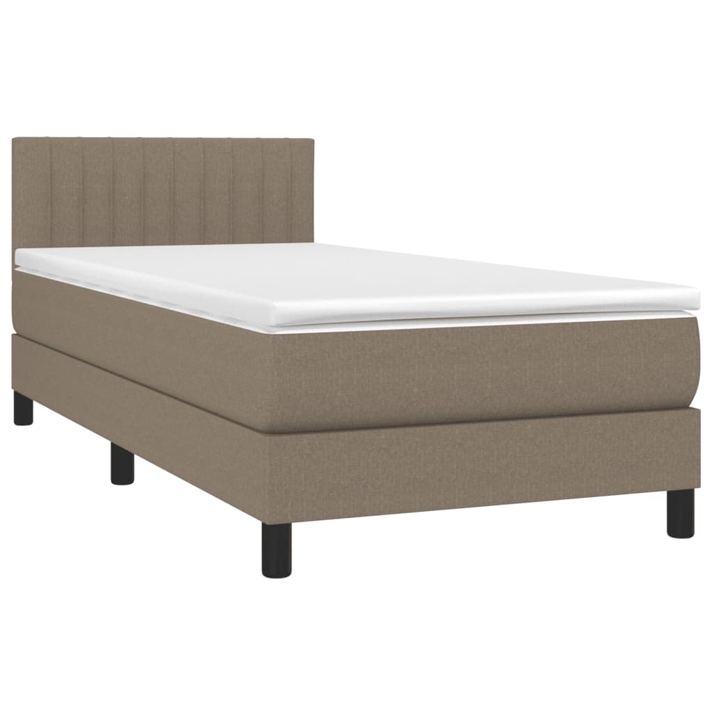 Giroletto a Molle con Materasso Tortora 80x200 cm inTessuto | homemem39