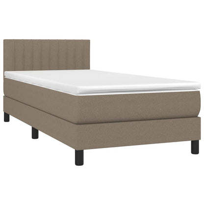 Giroletto a Molle con Materasso Tortora 90x190 cm in Tessuto | homemem39