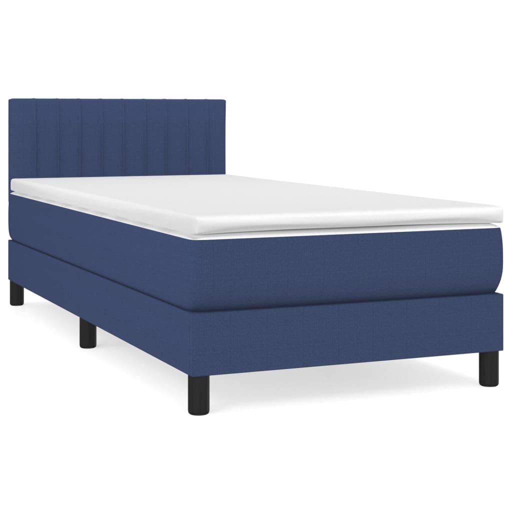 Giroletto a Molle con Materasso Blu 90x200 cm inTessuto | homemem39