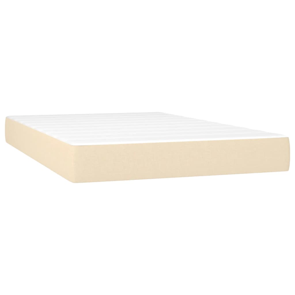 Giroletto a Molle con Materasso Crema 120x200 cm in Tessuto | homemem39