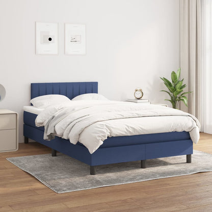 Giroletto a Molle con Materasso Blu 120x200 cm in Tessuto | homemem39