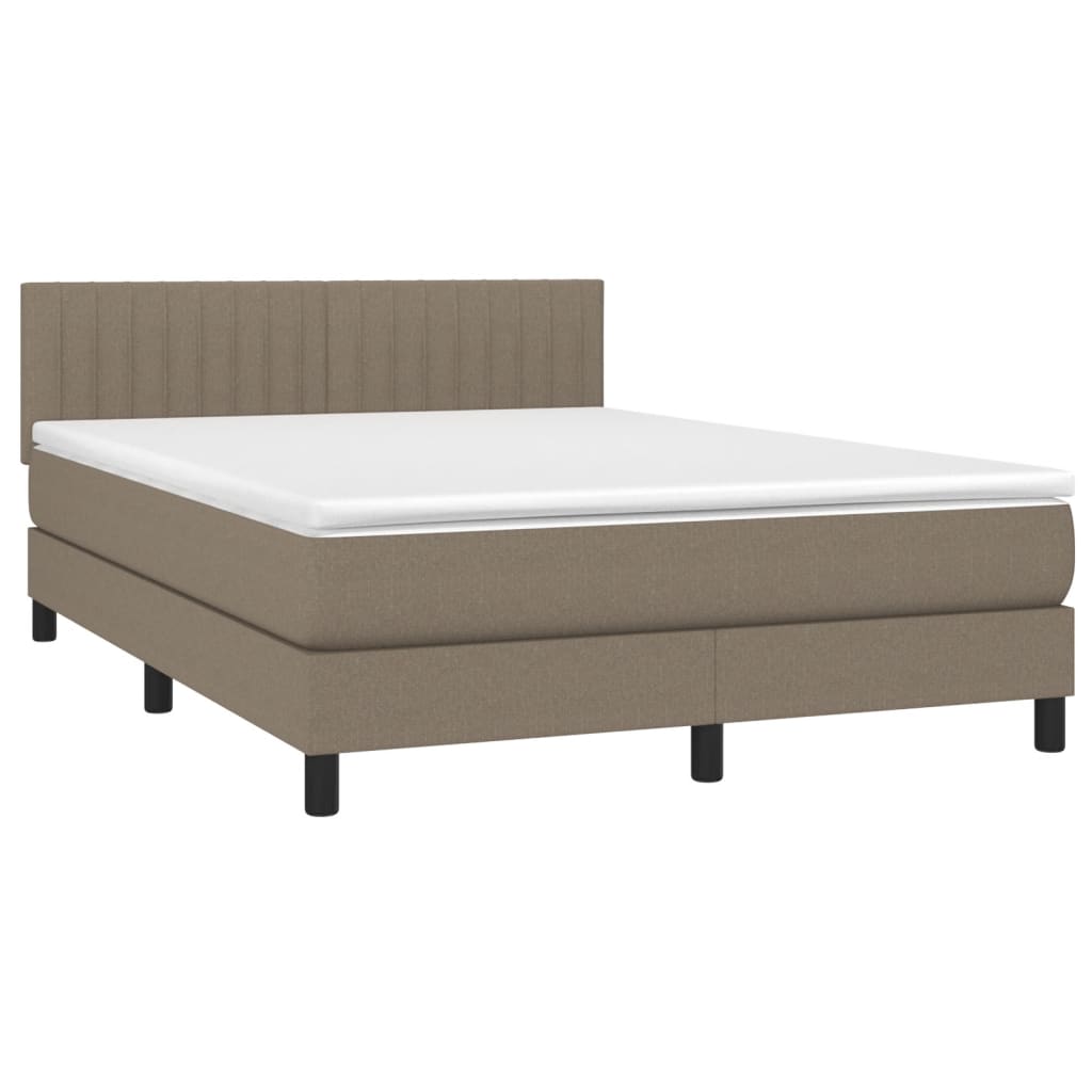 Giroletto a Molle con Materasso Tortora 140x190 cm in Tessuto | homemem39