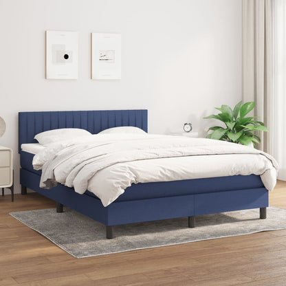 Giroletto a Molle con Materasso Blu 140x190 cm in Tessuto | homemem39