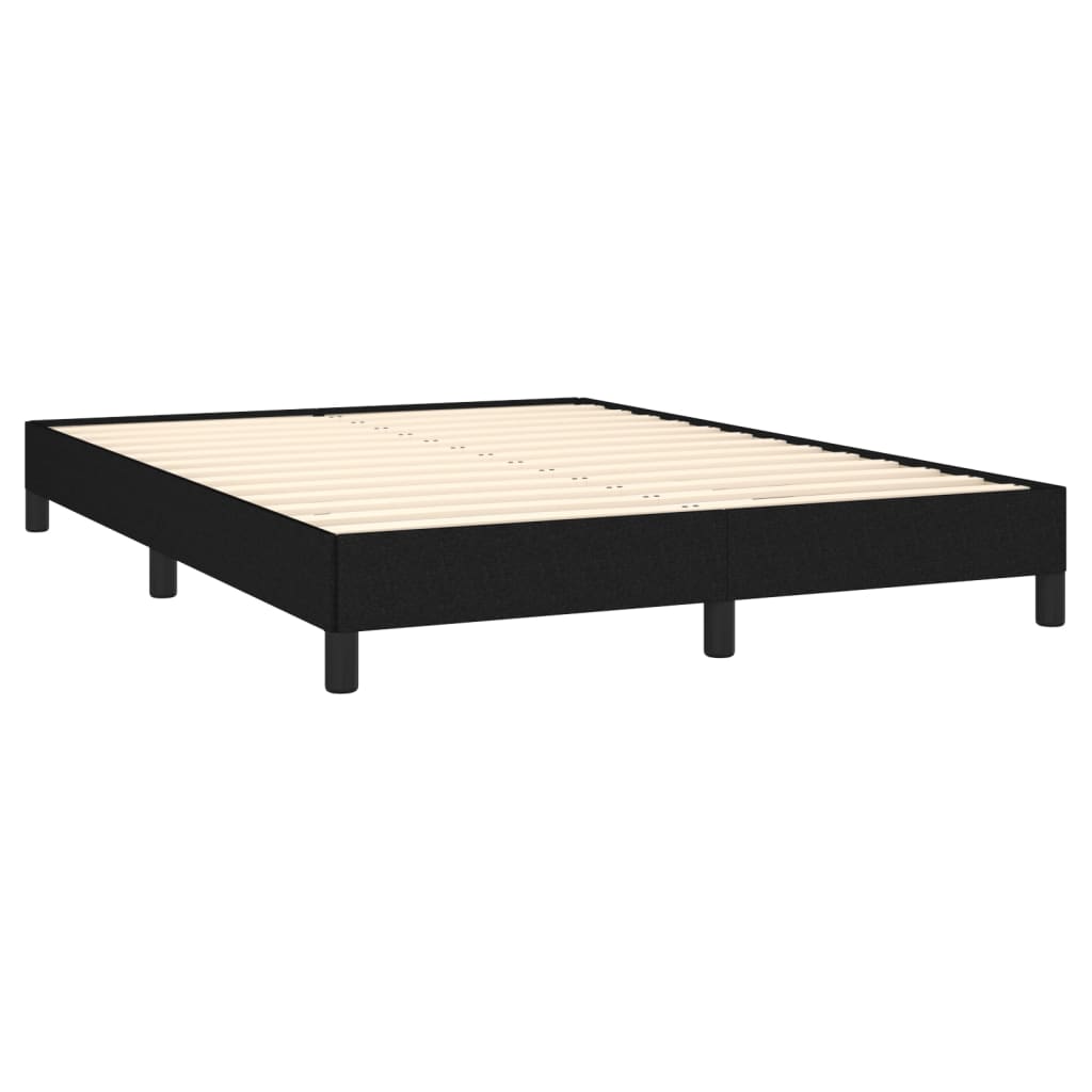 Giroletto a Molle con Materasso Nero 140x200 cm in Tessuto | homemem39