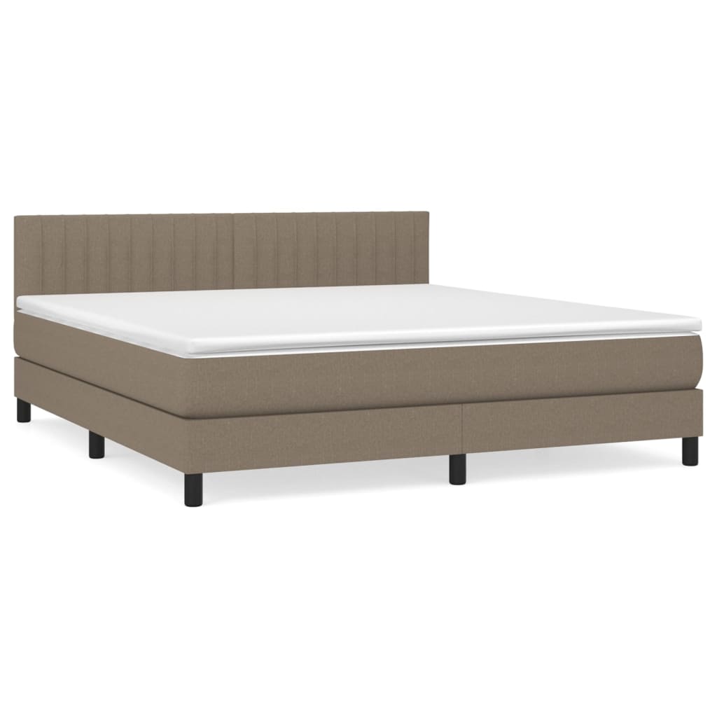Giroletto a Molle con Materasso Tortora 160x200 cm in Tessuto | homemem39