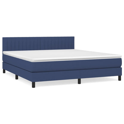Giroletto a Molle con Materasso Blu 180x200 cm in Tessuto | homemem39