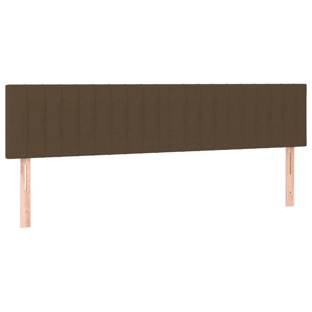Giroletto a Molle con Materasso Marrone Scuro 200x200cm Tessuto | homemem39