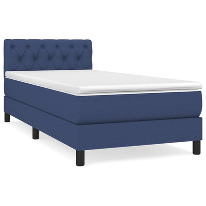 Giroletto a Molle con Materasso Blu 80x200 cm inTessuto | homemem39