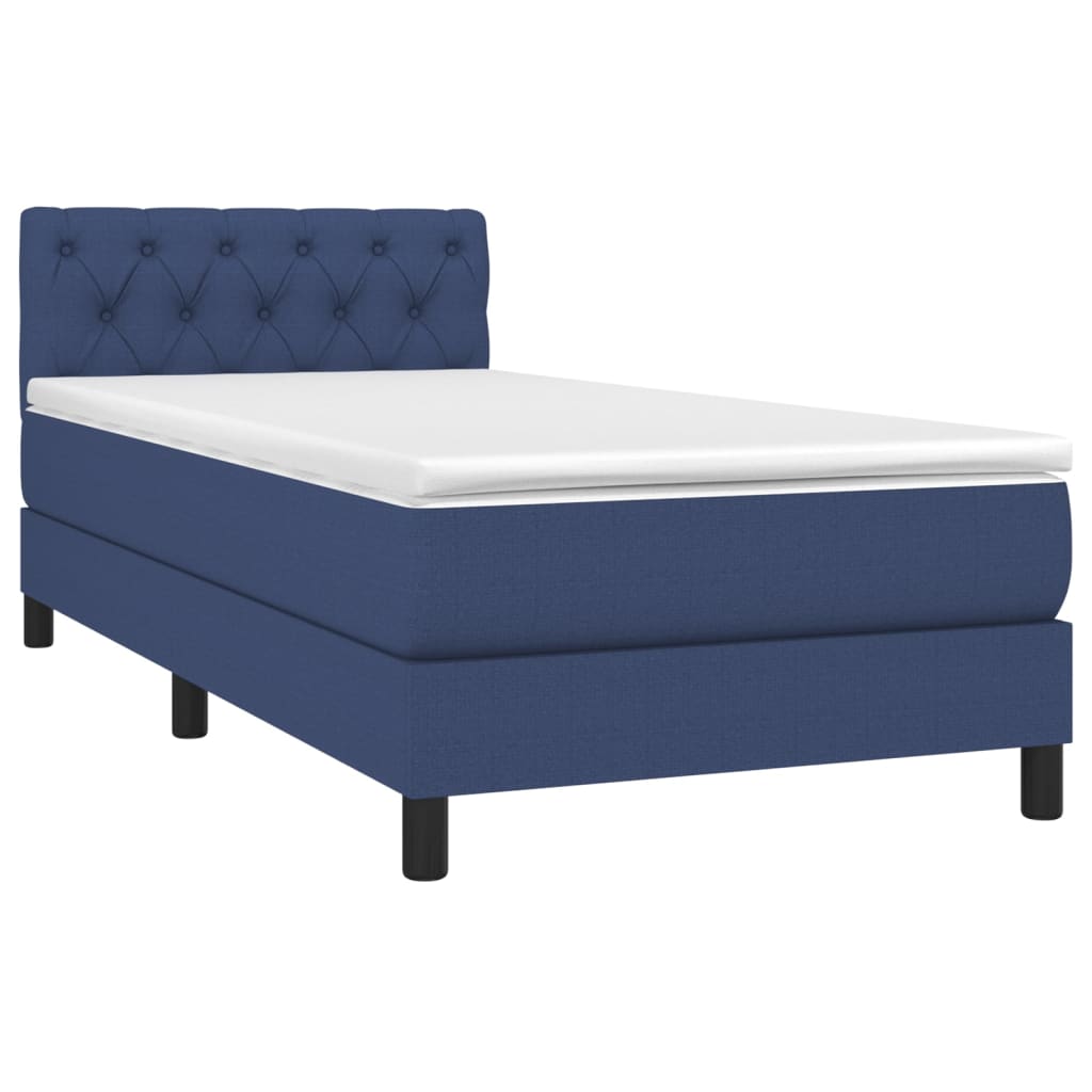 Giroletto a Molle con Materasso Blu 80x200 cm inTessuto | homemem39