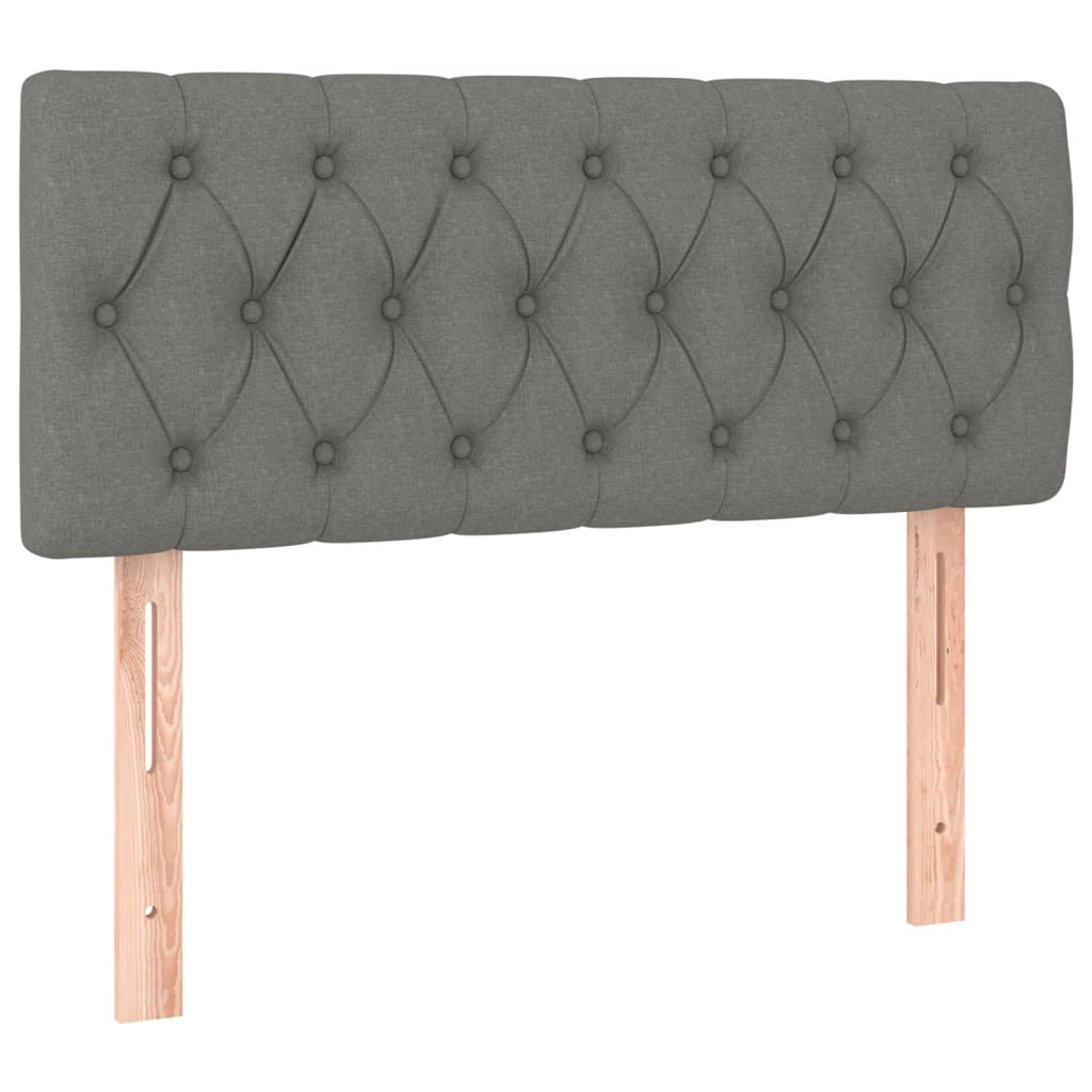 Giroletto a Molle con Materasso Grigio Scuro 90x190 cm Tessuto | homemem39