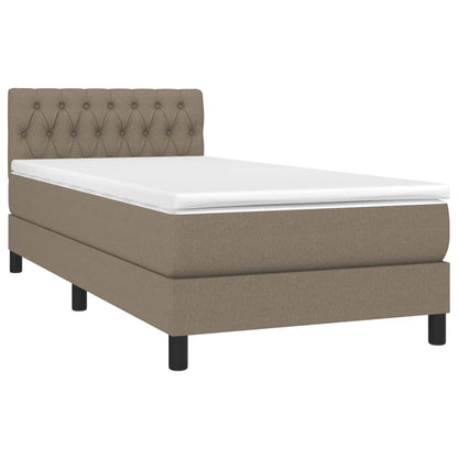 Giroletto a Molle con Materasso Tortora 90x190 cm in Tessuto | homemem39