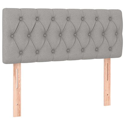 Giroletto a Molle con Materasso Grigio Chiaro 90x200 cm Tessuto | homemem39