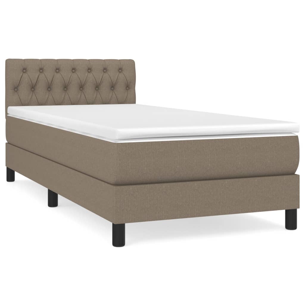 Giroletto a Molle con Materasso Tortora 90x200 cm inTessuto | homemem39