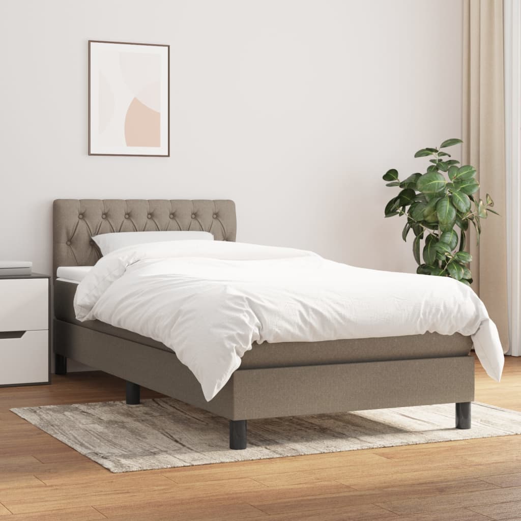 Giroletto a Molle con Materasso Tortora 90x200 cm inTessuto | homemem39