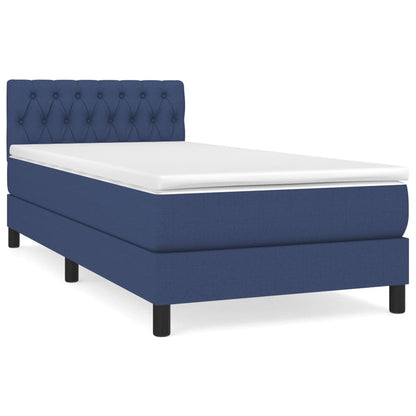 Giroletto a Molle con Materasso Blu 90x200 cm inTessuto | homemem39