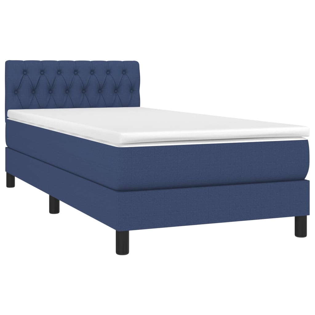 Giroletto a Molle con Materasso Blu 90x200 cm inTessuto | homemem39