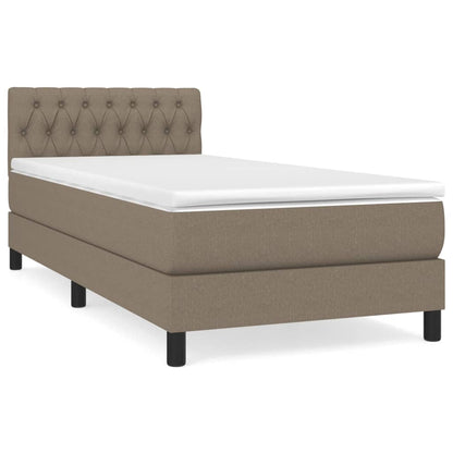 Giroletto a Molle con Materasso Tortora 100x200 cm in Tessuto | homemem39