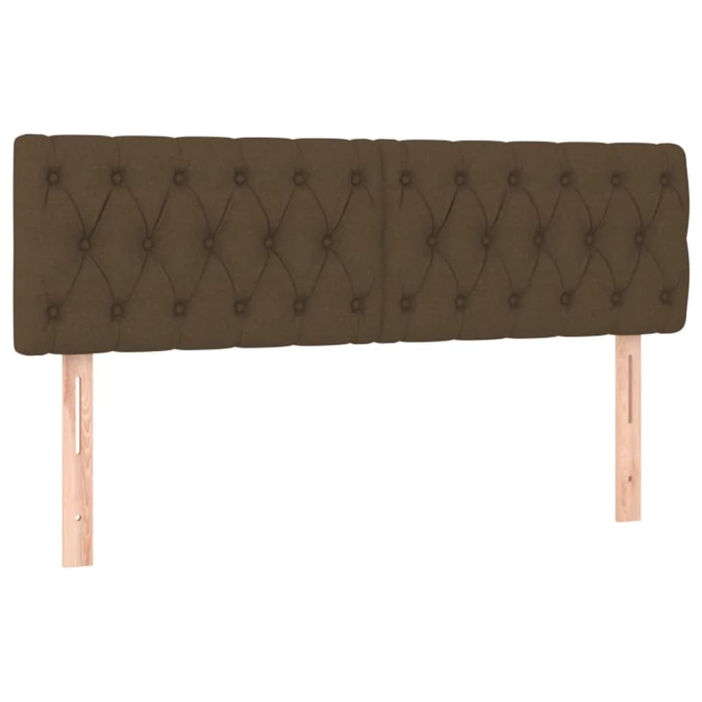 Giroletto a Molle con Materasso Marrone Scuro 160x200cm Tessuto | homemem39