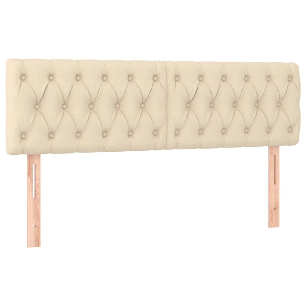 Giroletto a Molle con Materasso Crema 160x200 cm in Tessuto | homemem39