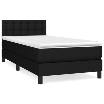 Giroletto a Molle con Materasso Nero 80x200 cm inTessuto | homemem39
