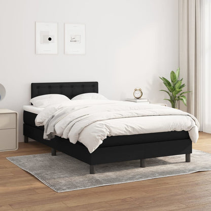 Giroletto a Molle con Materasso Nero 120x200 cm in Tessuto | homemem39