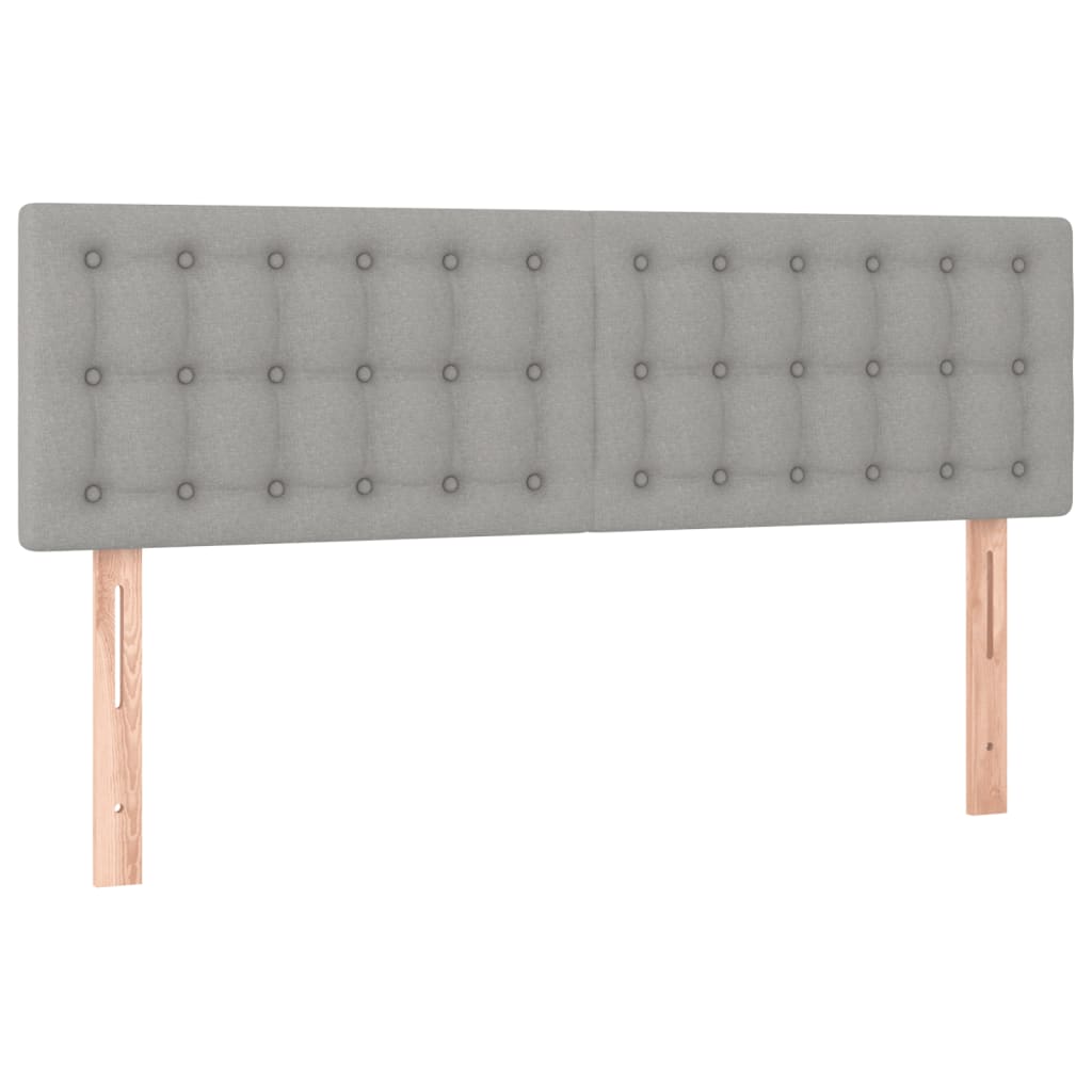 Giroletto a Molle con Materasso Grigio Chiaro 140x190cm Tessuto | homemem39