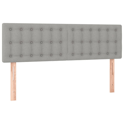 Giroletto a Molle con Materasso Grigio Chiaro 140x190cm Tessuto | homemem39