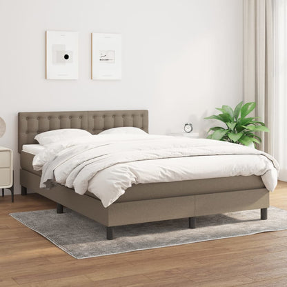 Giroletto a Molle con Materasso Tortora 140x190 cm in Tessuto | homemem39