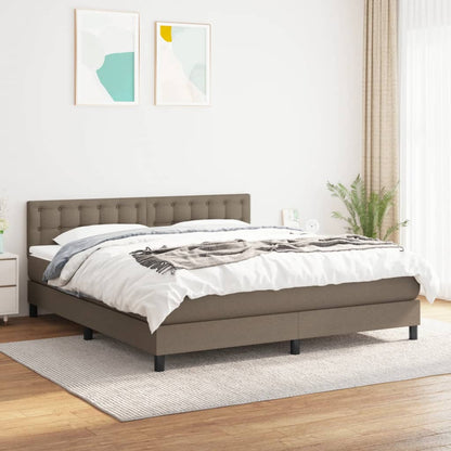 Giroletto a Molle con Materasso Tortora 180x200 cm in Tessuto | homemem39