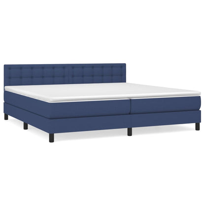Giroletto a Molle con Materasso Blu 200x200 cm in Tessuto | homemem39