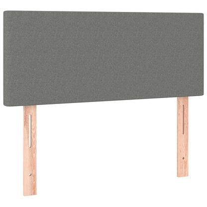 Giroletto a Molle con Materasso Grigio Scuro 80x200 cm Tessuto