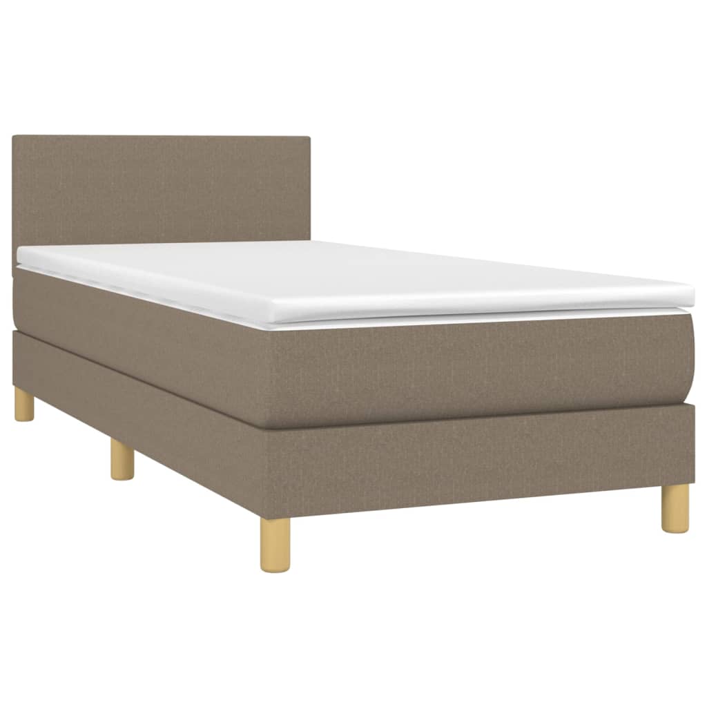 Giroletto a Molle con Materasso Tortora 100x200 cm in Tessuto | homemem39