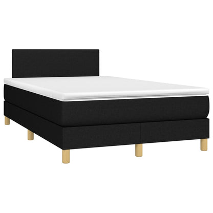Giroletto a Molle con Materasso Nero 120x200 cm in Tessuto | homemem39