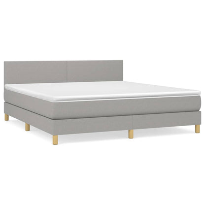 Giroletto a Molle con Materasso Grigio Chiaro180x200 cm Tessuto | homemem39