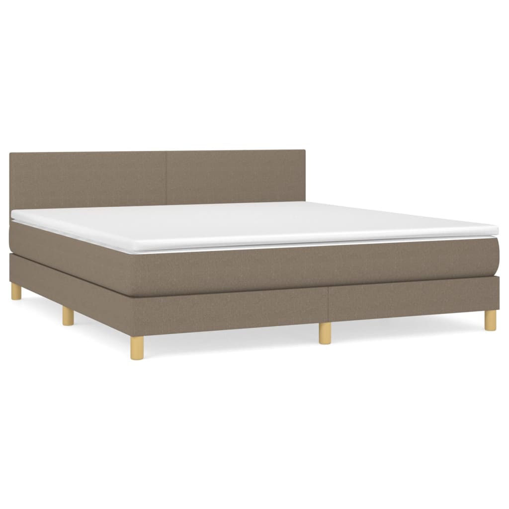 Giroletto a Molle con Materasso Tortora 180x200 cm in Tessuto | homemem39