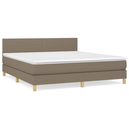 Giroletto a Molle con Materasso Tortora 180x200 cm in Tessuto | homemem39