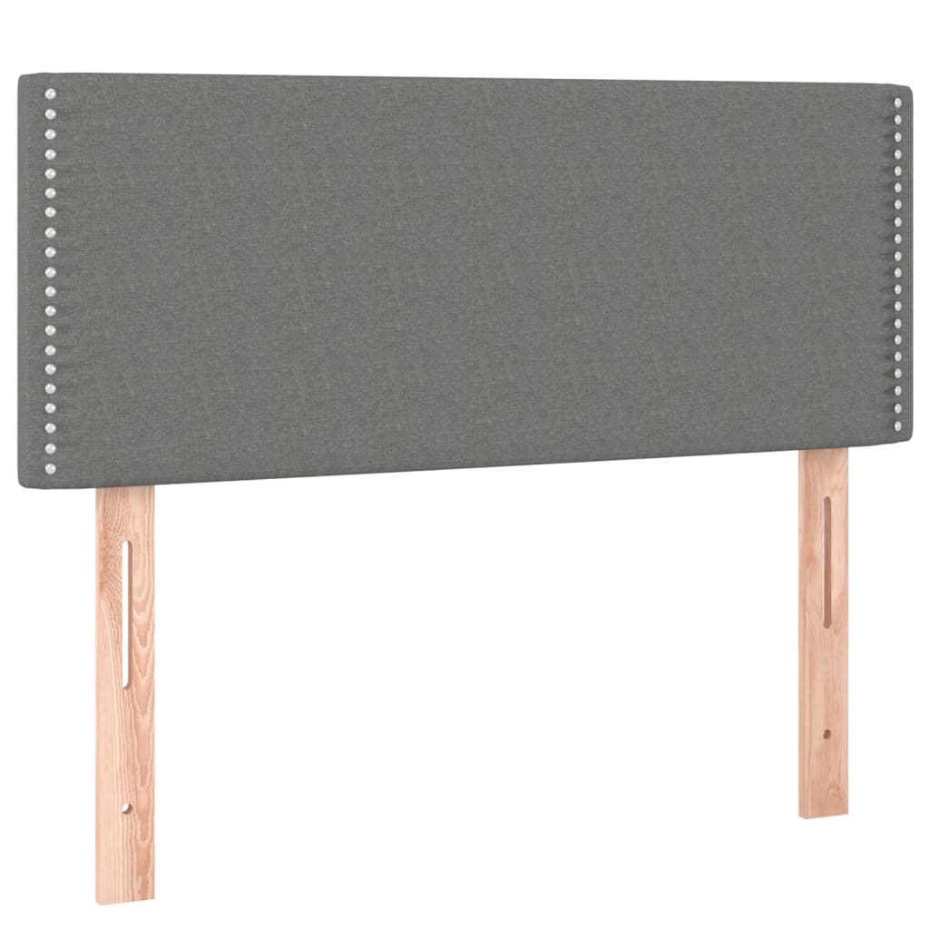 Giroletto a Molle con Materasso Grigio Scuro 90x200 cm Tessuto | homemem39